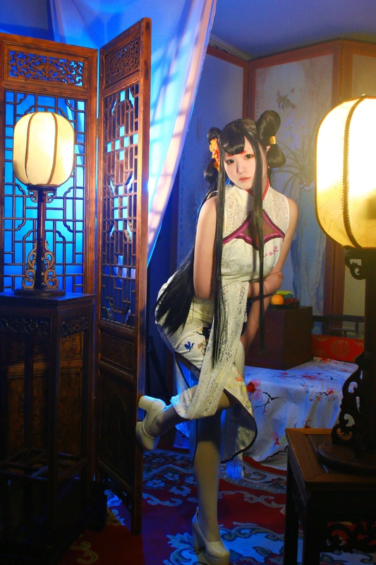 阴阳师手游COS旗袍暮景斜芳殿,年华丽绮 - 夏柠柠